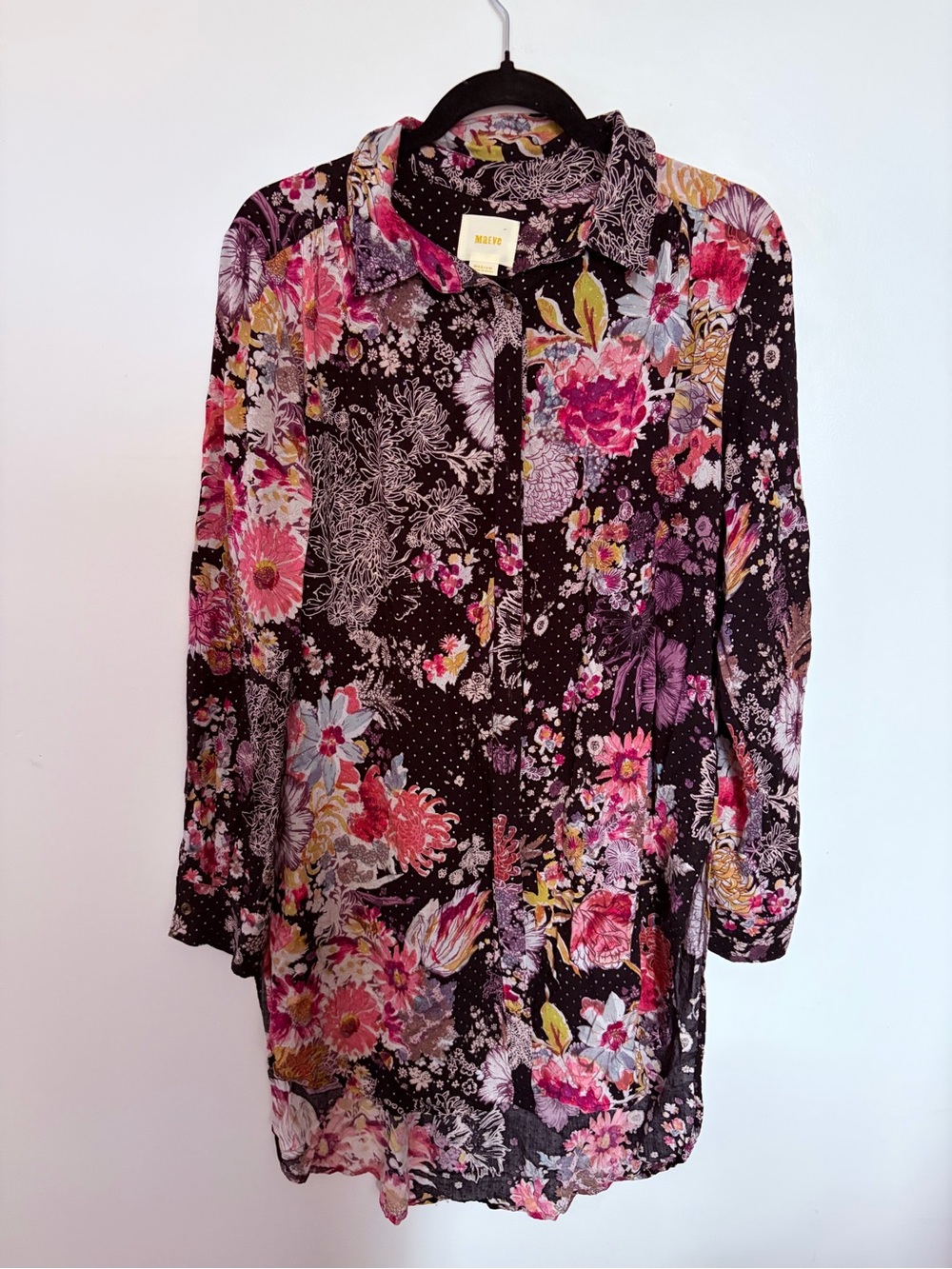 Anthropologie MAEVE Sparkled Embellished Gem Tunic Dress Top - Medium